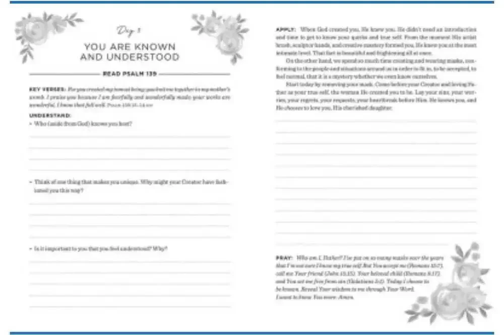The Daily 5-Minute Bible Study Journal for Women: 365 Encouraging Readings‎